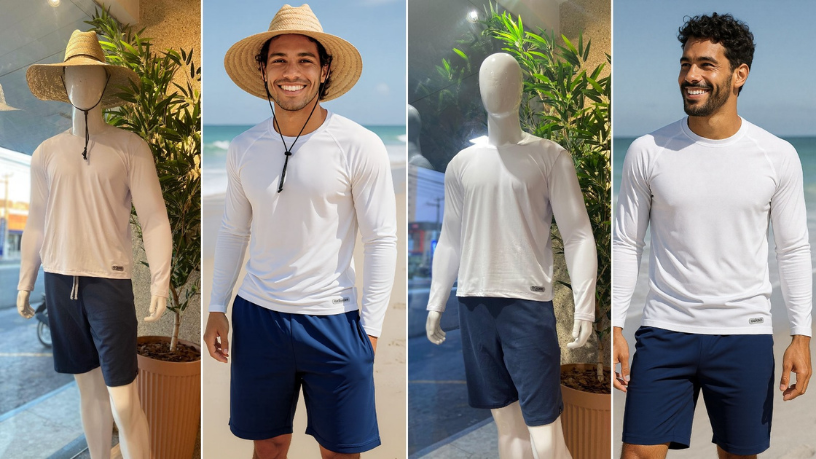 O FotoModel traz sofisticação e realismo para suas imagens, sem precisar de produção física.